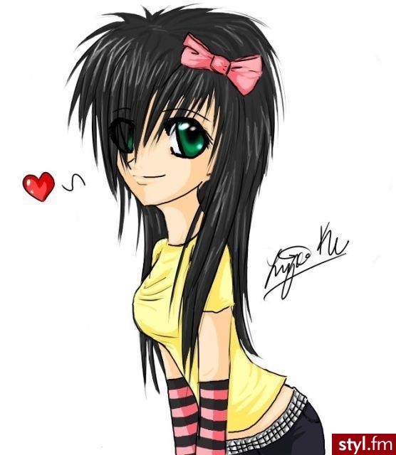 EMO Alternatywne Średnie Fryzury