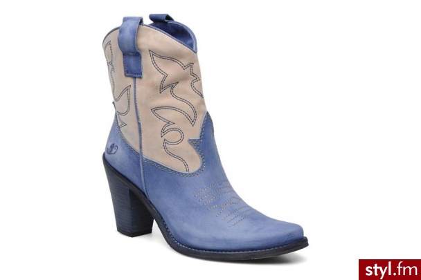 Felmini Półbuty i botki Floka by (Niebieski) - Botki Buty Moda