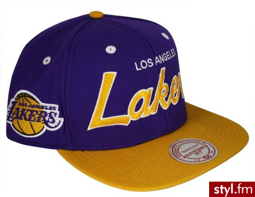 Mitchell & Ness czapka snapback NBA Los Angeles Lakers - Nakrycia głowy Dodatki Moda