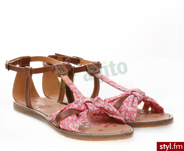 PEPE JEANS Sandały amsterdam kwiaty 508006 - Sandały Buty Moda