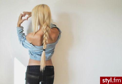 długie blond warkocz - Blond Warkocze Proste Na co dzień Długie Fryzury