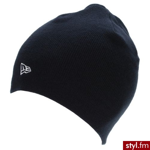 NEW ERA CZAPKA ZIMOWA BASIC KNIT NAVY - Nakrycia głowy Dodatki Moda