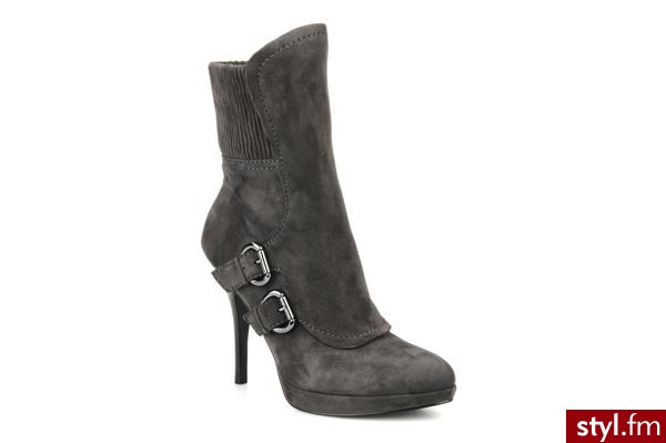 Guess PÓŁBUTY I BOTKI ILAINE BY GUESS (Szary) - Botki Buty Moda