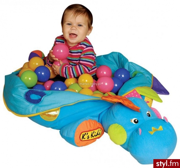 K S Kids Jestem Szefem! Niebieski Dinozaur + 60 Kolorowych Kulek 10445 - Dziecko