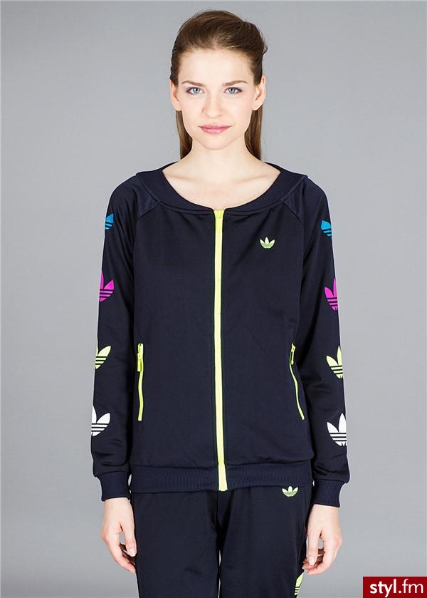 granatowy Bluza ADIDAS ORIGINALS night jogger - Bluzy Ciuchy Moda