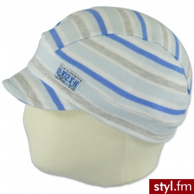 Kanz Boys Baby Czapka z daszkiem kolor niebieski w paski - Nakrycia głowy Dodatki Moda