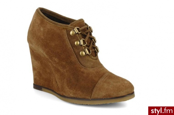 Tila March PÓŁBUTY I BOTKI WEDGE DERBY  CHAMONIX BY TILA MARCH (Brązowy) - Botki Buty Moda