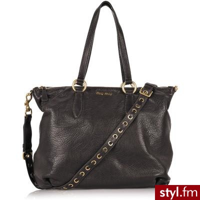 Miu Miu Slouchy leather bowling bag - Polyvore. Pobrano ze strony: http://www.polyvore.com/miu_slouchy_leather_bowling_bag/thing?id=19436284 - Pozostałe Torebki Moda