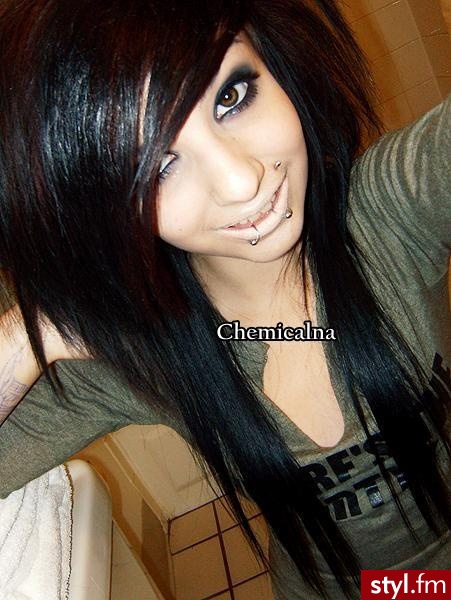 EMO Alternatywne Średnie Fryzury