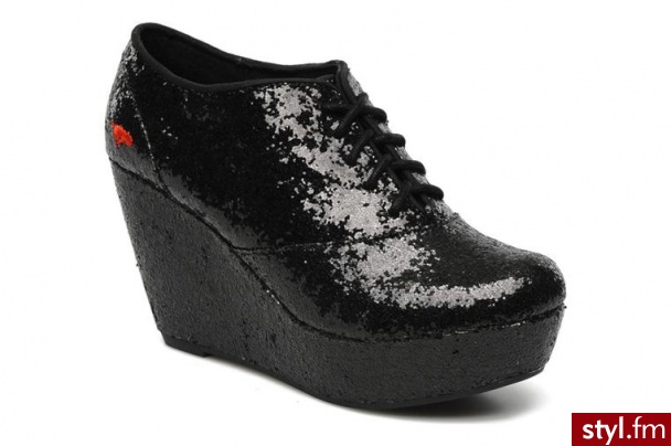 Rocket Dog BUTY SZNUROWANE LIFTOFF BY ROCKET DOG (Czarny) - Koturny Buty Moda