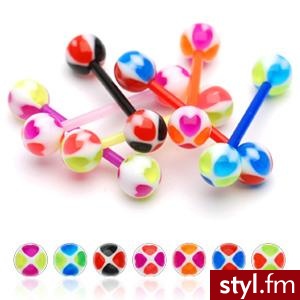 Kolorowe kolczyki do języka - 1.99% jeden - Pozostałe Dodatki Moda