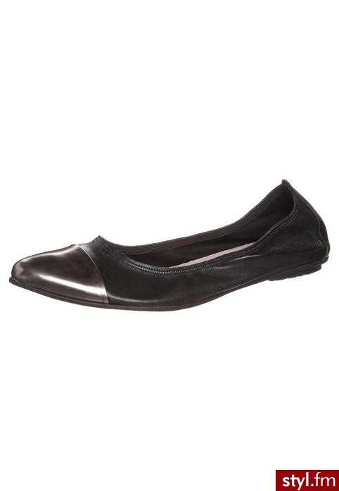 Taupage Baleriny czarny - Balerinki Buty Moda