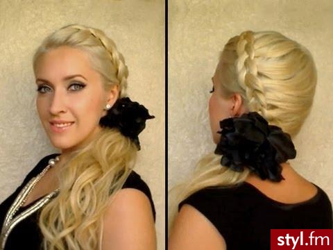 Blond Upięcie Kręcone Wieczorowe Długie Fryzury