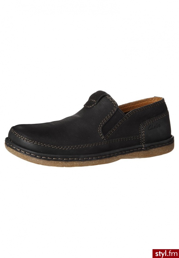 Clarks RISHTON FEN Półbuty wsuwane czarny - Półbuty Buty Moda