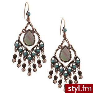 Copper & Mother of Pearl Chandelier Earrings - 2028 Jewelry - Polyvore. Pobrano ze strony: http://www.polyvore.com/copper_mother_pearl_chandelier_earrings/thing?id=11423795#1294599677085 - Pozostałe Dodatki Moda