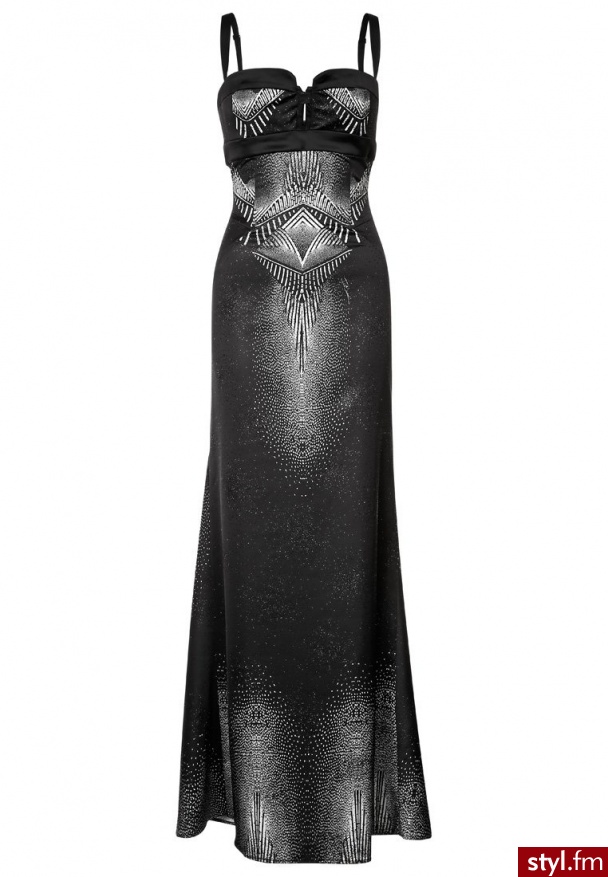 Just Cavalli Długa sukienka czarny (S02CT0147) - Pozostałe Sukienki Moda