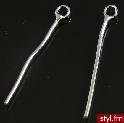 Elementy Srebrne Łańcuszek do kolczyków 3 cm para - Łańcuszki Biżuteria Moda