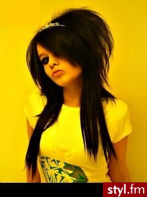 EMO Alternatywne Średnie Fryzury