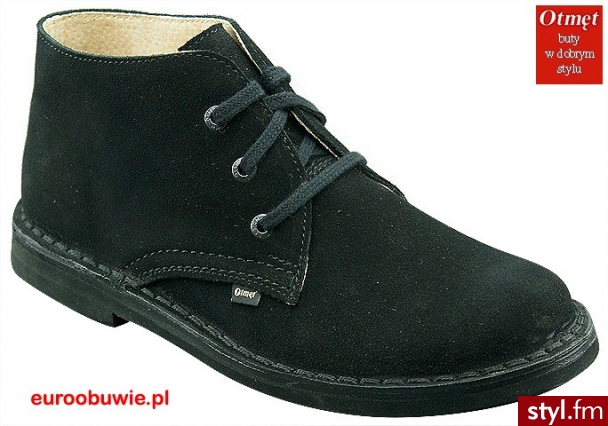 OTMĘT Obuwie Casual Półbuty wysokie OT-R104-AP-A Czarny - Półbuty Buty Moda