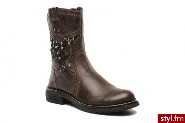Bussola PÓŁBUTY I BOTKI STUTTGART STAR BY BUSSOLA (Szary) - Botki Buty Moda
