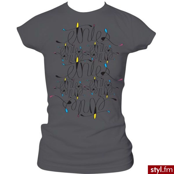 T-shirt Etnies SS 10 Autograph Wmn (charcoal) - Bluzki Ciuchy Moda