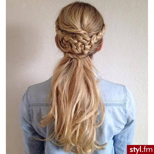 Blond Warkocze Proste Na co dzień Długie Fryzury