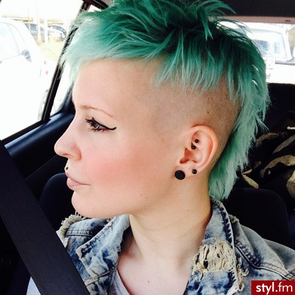 Kolorowe Punk Rock Alternatywne Krótkie Fryzury