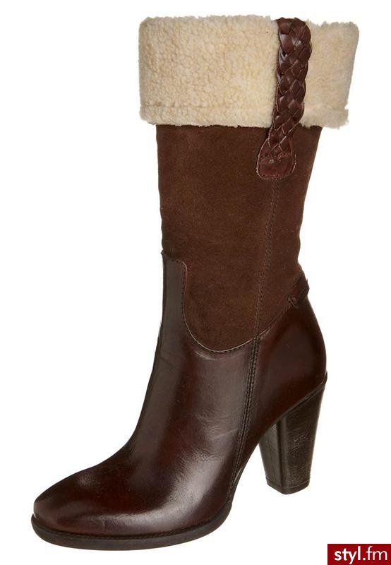 Pier One Kozaki  brązowy - Kozaki Buty Moda