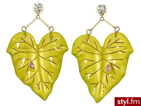 Zielone egzotyczne liście - Betsey Johnson - 46$ - Pozostałe Dodatki Moda