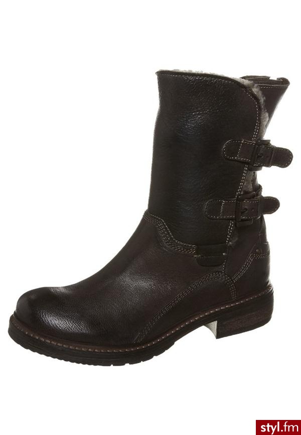 Manas Design Botki kowbojki i motocyklowe brązowy (132D1910RMLX) - Botki Buty Moda