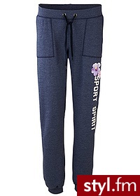 Bonprix Spodnie dresowe lazurowy niebieski melanż 935525_18467 - Pozostałe Spodnie Moda