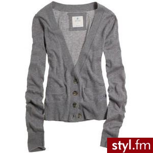 Women's Aerie V-Neck Cardigan (Dark Heather Grey) - Polyvore. Pobrano ze strony: http://www.polyvore.com/womens_aerie_neck_cardigan_dark/thing?id=21045408 - Pozostałe Ciuchy Moda