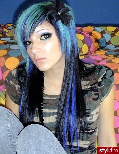 EMO Alternatywne Średnie Fryzury