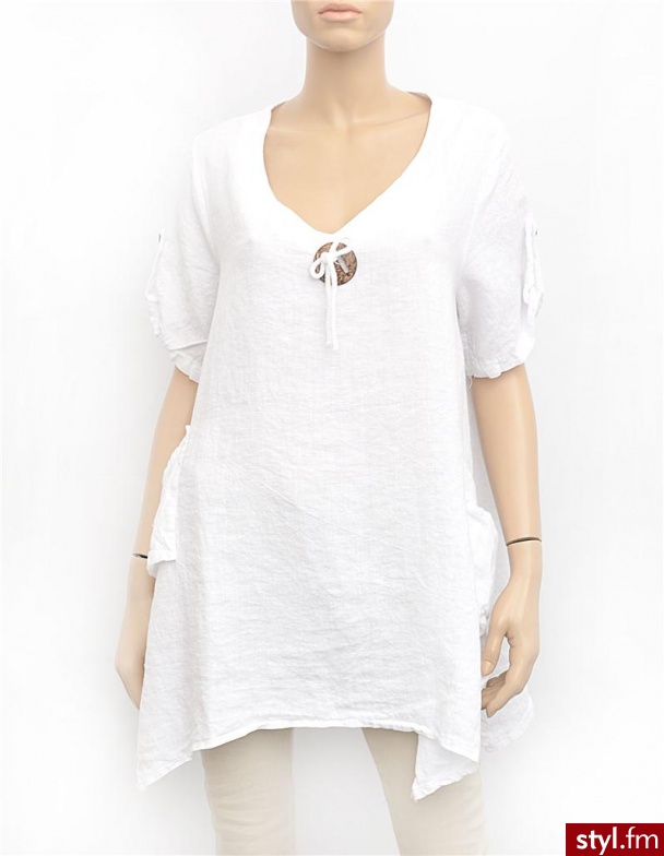Unisono TUNIKA 2575 BIANCO - Tuniki Ciuchy Moda