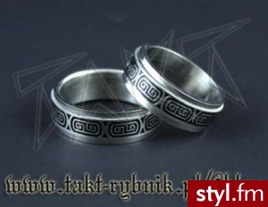 Obrączka szeroka 22 -9326 - Pierścionki Biżuteria Moda
