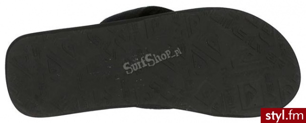 QUIKSILVER klapki LAYBACK COLLECTIVE 2012 47 BLK/GREY/BLK MĘSKIE - Klapki Buty Moda