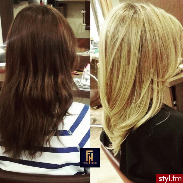 Metamorfoza na blond z Olaplex salon FOR HAIR - Blond Rozpuszczone Proste Na co dzień Długie Fryzury