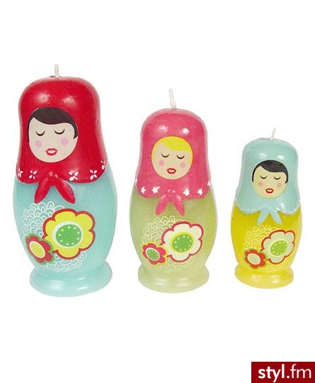 Zestaw 3 świeczek Matrioszek - 25$ - Gadżety Inne Moda