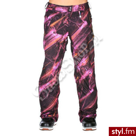 Volcom Spodnie Link Ins Pant 36/S Różowy/Czarny - Damskie 12/13 - Pozostałe Spodnie Moda