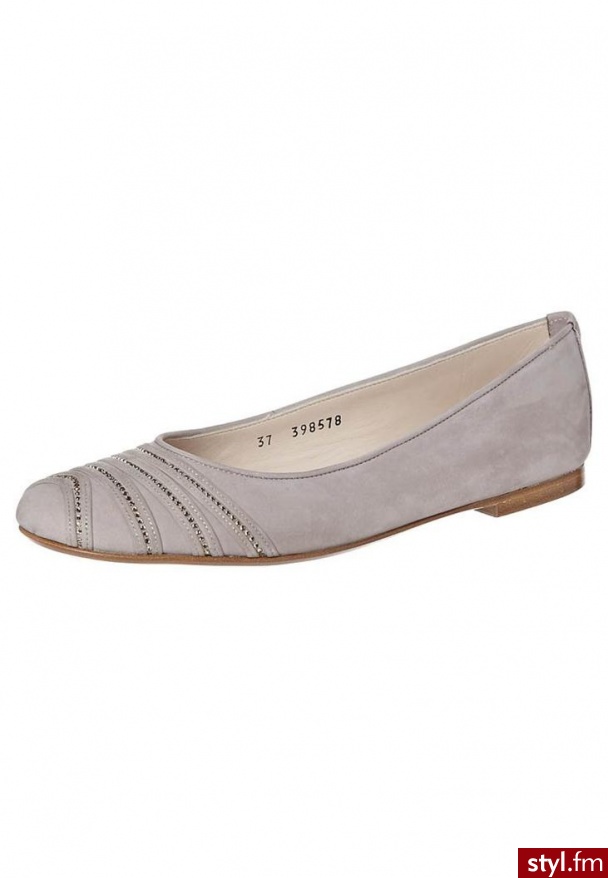 Baldinini Baleriny szary (398578BUCK55L1) - Balerinki Buty Moda