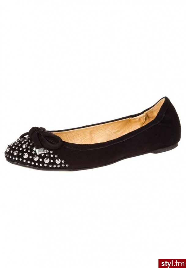 Buffalo Baleriny czarny - Balerinki Buty Moda