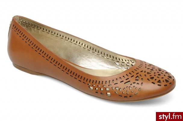 Guess Balerinki Abia (Brązowy) - Balerinki Buty Moda