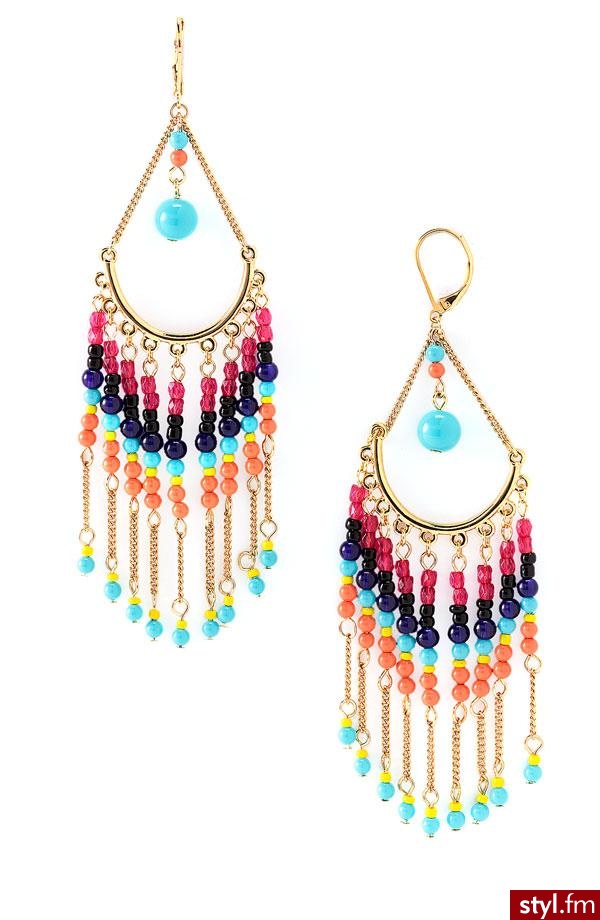 Kolorowe wiszące kolczyki firmy Sequin - 48$ - Pozostałe Dodatki Moda
