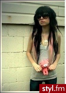 emo jest cool|!!!!!!!!!!! - Irokez damski Proste Na co dzień Średnie Fryzury