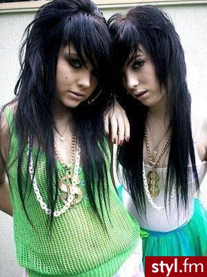 EMO Alternatywne Średnie Fryzury
