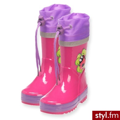 PLAYSHOES Kalosze Biedroneczka różowy - Kalosze Buty Moda