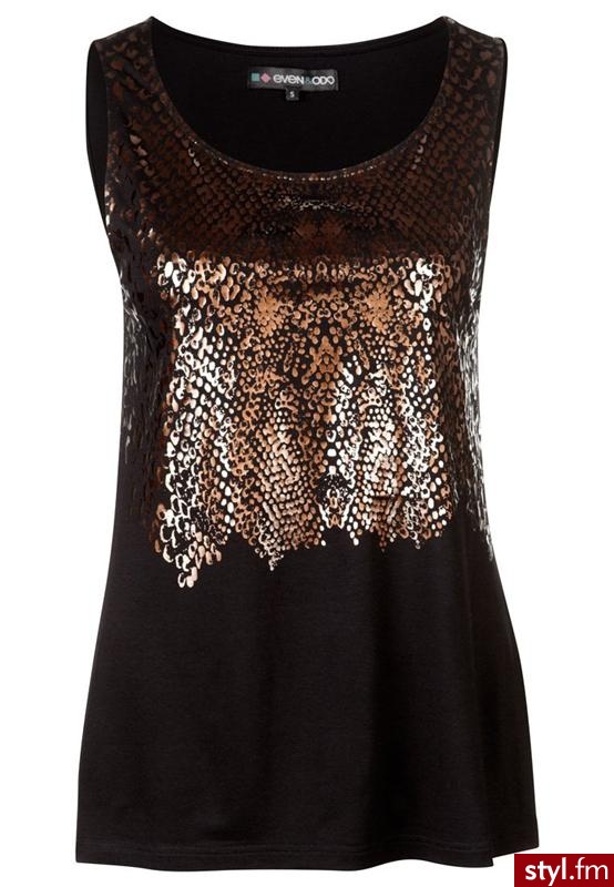 Even&Odd Top czarny - Bluzki Ciuchy Moda