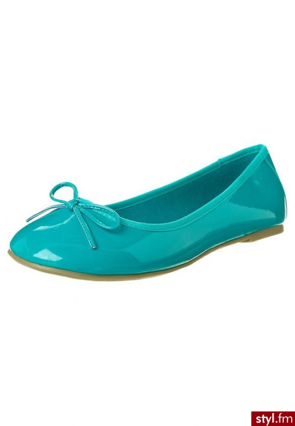 Francesco Milano Baleriny turkusowy - Balerinki Buty Moda