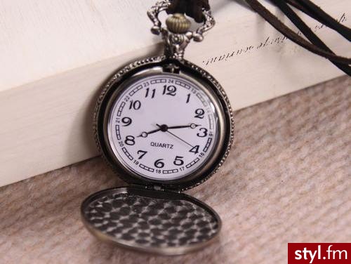wisior zegarek paris ciemne srebro - Pozostałe Dodatki Moda