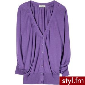 Luźny,fioletowy sweter na szpic. - Pozostałe Ciuchy Moda